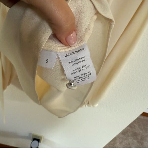 Ulla Johnson Mirabella Blouse in Blanc Size 6 - Picture 4 of 4